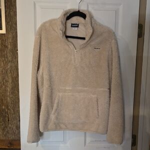 Reebok Beige Fleece Half-Zip Pullover